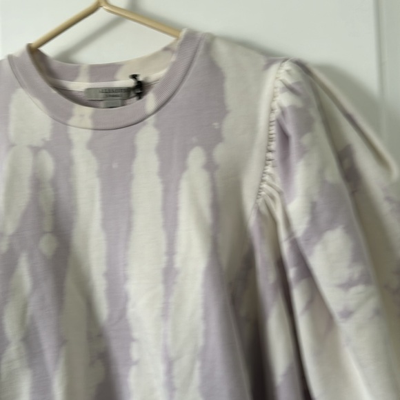 NWT All Saints Elizah Tie Dye Sweatshirt Puffed Long Sleeve Size XS - Picture 10 of 11
